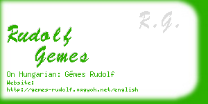 rudolf gemes business card